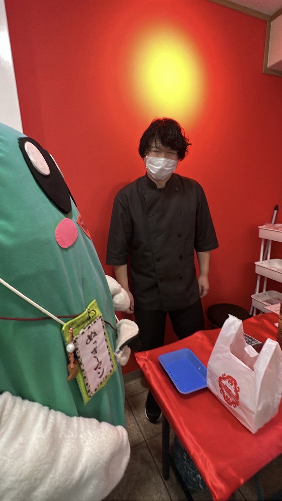 店内にて。お世話になりましたでござる